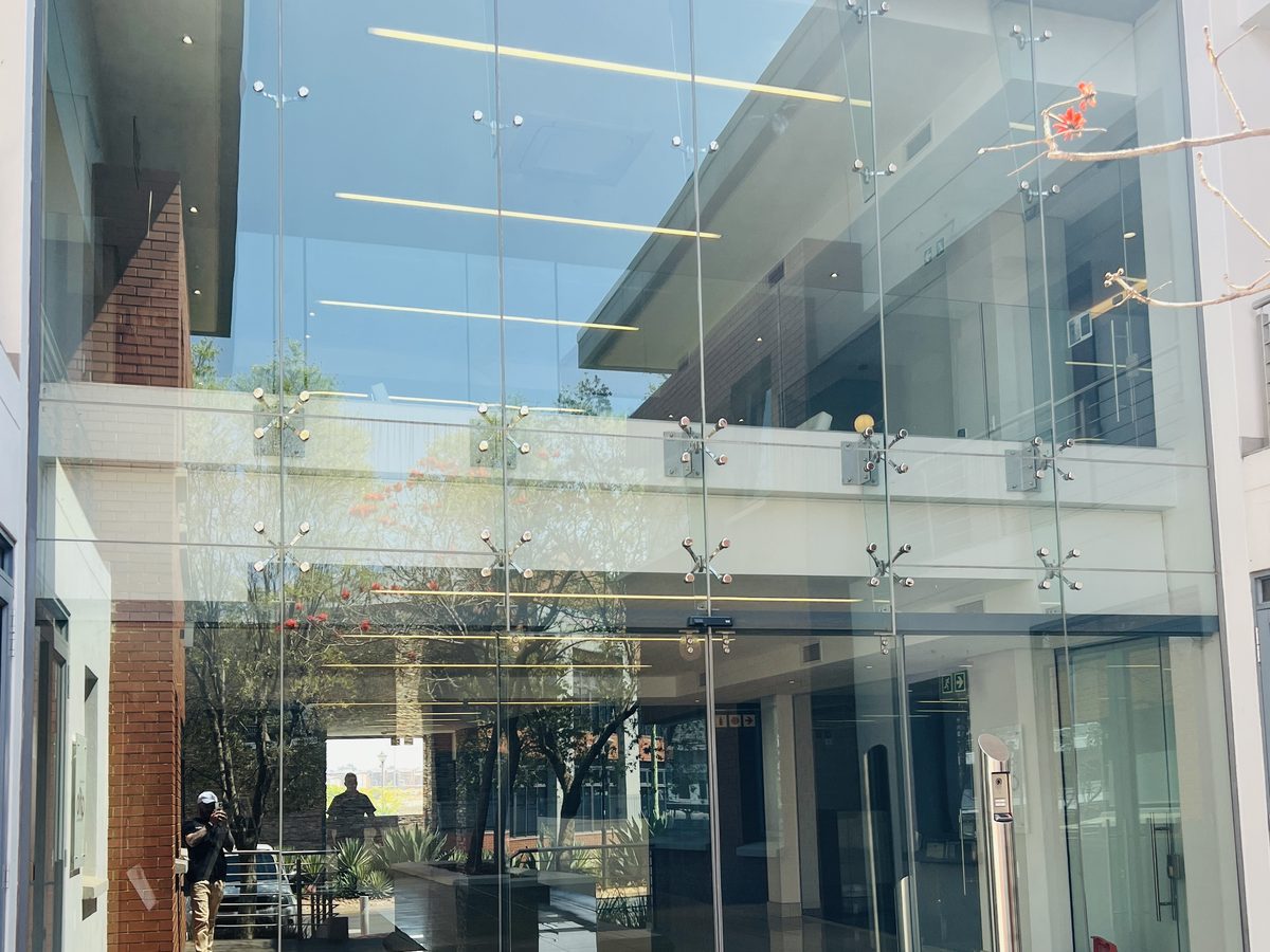 About MC Automations Glazed office entrance running on our automatic entrance systems