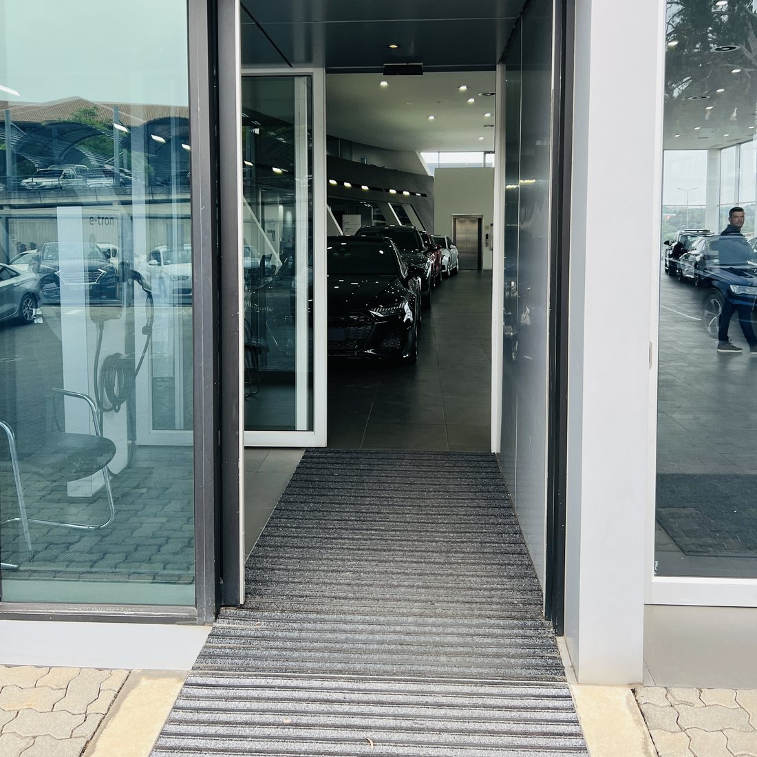 MC Automations Automatic doors at a commercial showroom entrance in Johannesburg