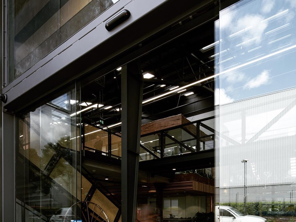 Automatic door service on a retail entrance maintained by MC Automations