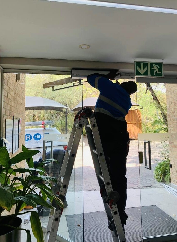 Automatic door operators Nairobi commissioned on site by our own technician