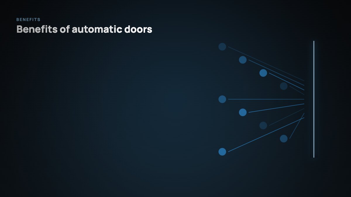 Automatic swing door entrance driven by an MCW-100 operator