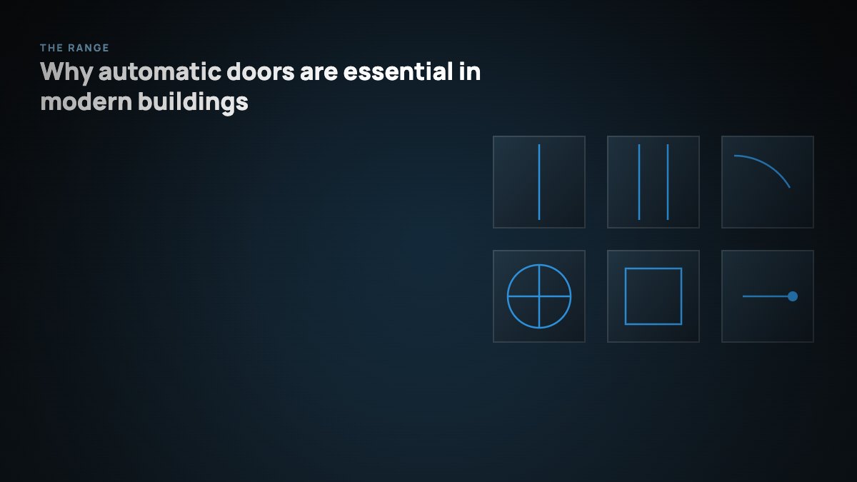 Service & Modernisation Modernised automatic door entrance in a commercial building