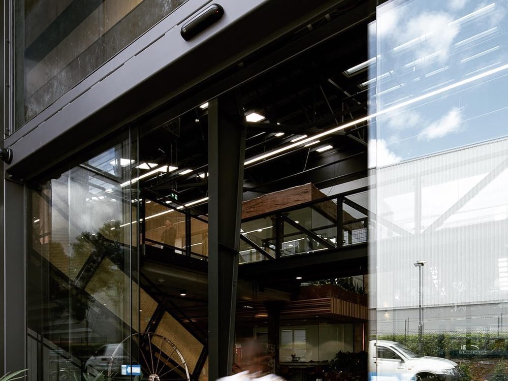 Sectors Commercial automatic doors in industrial organisations